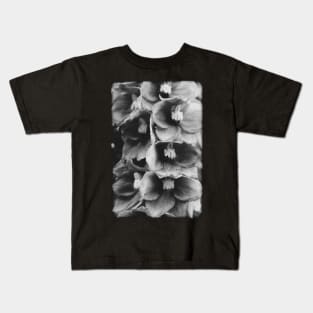 Vintage flowers on a black and white film Kids T-Shirt